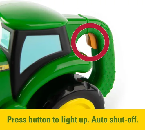 Vista 3 de TOMY John Deere Johnny Tractor Toy Flashlight - 2-in-1 Kids Flashlight and Toy Tractor with Free Rolling Wheels - Officially Licensed John Deere