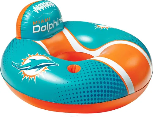 Vista 9 de BigMouth 42” Inflatable Pool Floats Officially Licensed NFL Fan Gear Merchandise Back Support Inner Tube for Adults and Teens