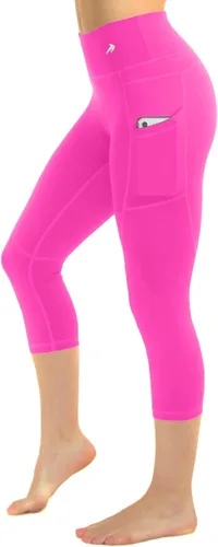 Vista 16 de CompressionZ Leggings capri de compresión de cintura alta para mujer, control de abdomen, entrenamiento, gimnasio, pilates, viajes, pantalones