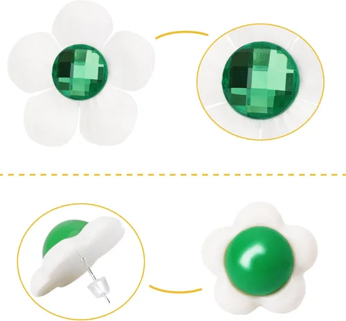 Vista 3 de ICECUTE Kit de 4 accesorios de corona de princesa, incluye corona, broche, aretes, guantes, accesorios de disfraz de princesa para niños y niñas