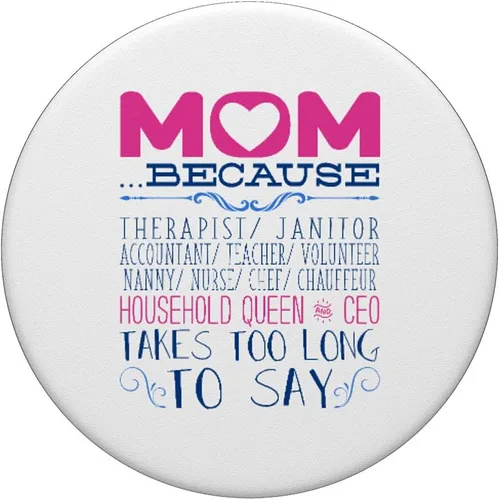 Vista 3 de PopSockets intercambiables para el Día de la Madre, Día de la Madre, Mamá y Reina, CEO Stay at Home