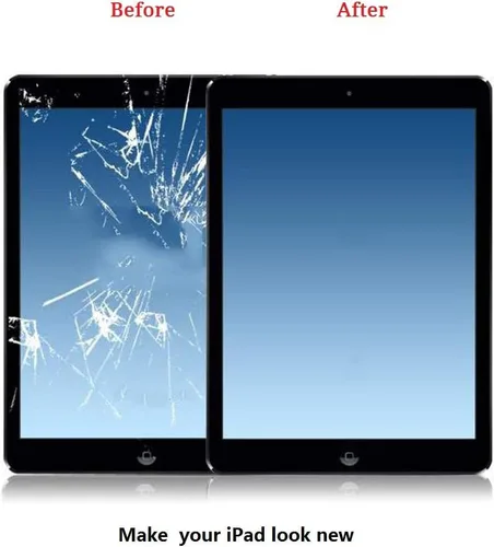 Vista 6 de Para iPad 6 blanco 2018 6ª generación A1893 A1954 reemplazo de la asamblea del digitizador de pantalla táctil con botón de inicio, soporte