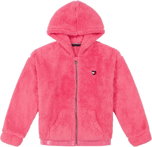 Vista 8 de Tommy Hilfiger Girls' Legacy Full-Zip Hoodie Sweatshirt Avena Brezo Juntos
