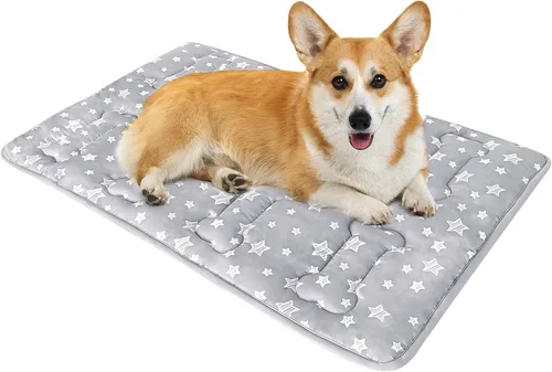 Vista 15 de Tapete para jaula de perro (21 x 14 pulgadas), tapete suave para cama de perro con bonitos estampados, almohadilla personalizada, parte inferior
