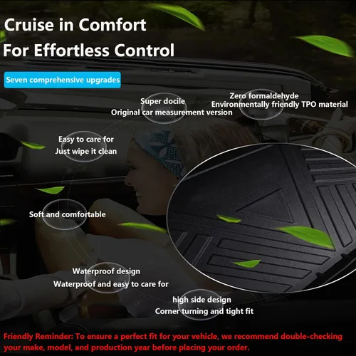 Vista 3 de Alfombrilla de carga Sienna - Compatible con Toyota Sienna 2011-2019, forros de carga trasera para todo tipo de clima, bandeja para maletero