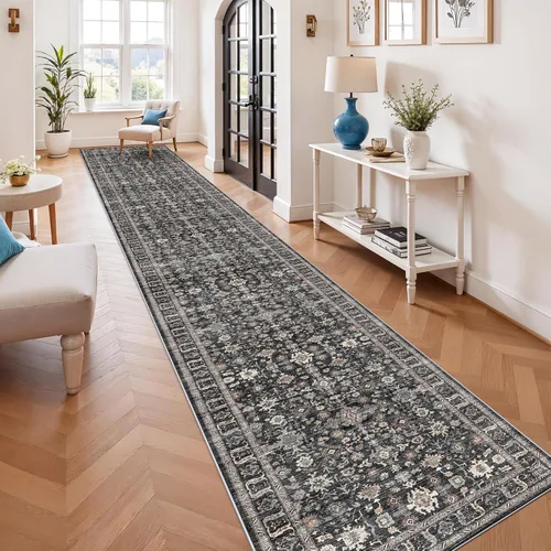 Vista 35 de Alfombra de pasillo lavable de 2 x 3: alfombras antideslizantes con parte trasera de goma, alfombra de cocina suave, alfombra pasillo estilo granja