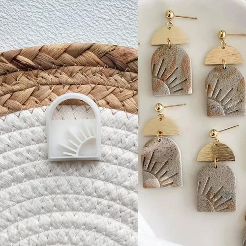 Vista 11 de Cortadores de arcilla polimérica para la fabricación de aretes Suministros Arcilla polimérica para la fabricación de joyas