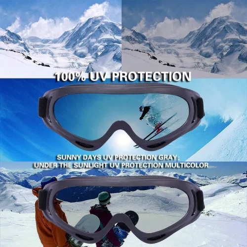 Vista 4 de Lentes antirreflejos, gafas de esquí, deportes de invierno, snowboard, con protección UV 400