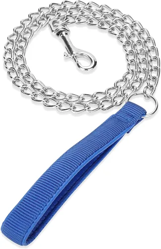 Vista 6 de SGODA Cadena de metal resistente para perro, correa para perro a prueba de mordidas con mango suave para mascotas de tamaño grande y mediano