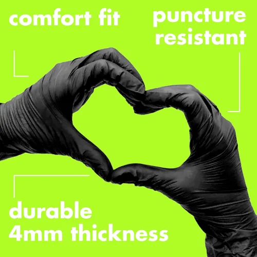 Vista 4 de Colortrak Luminous Collection - Guantes desechables de nitrilo, sin látex, sin polvo, para procesamiento químico y servicios de salón, 100