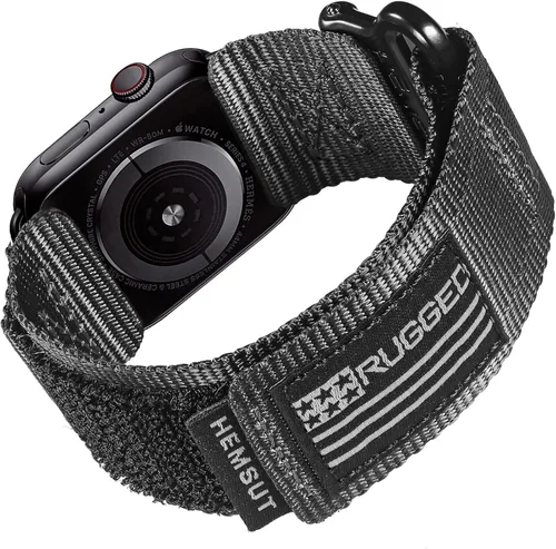 Hemsut Compatible con Correa de Apple Watch, Correa Deportiva de Nylon Super Resistente con Diseño de Bucle Tejido para iWatch