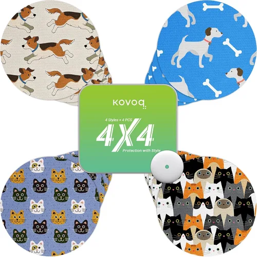 Vista 11 de Cubiertas protectoras en forma de animal para sensores Libre 3 y Plus, paquete de 16 Kovoq FiguraGuard Parches adhesivos Freestyle Libre 3