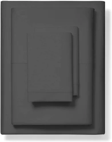 Juego de sábanas de 1000 hilos, 100% algodón egipcio, juego de sábanas de 4 piezas, hilos de fibra larga de una sola capa, tejido satinado, se Gris
