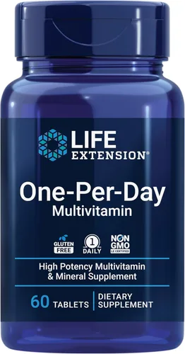 Life Extension Multivitamínico Una-Por-Día – Repleto de Más de 25 Vitaminas, Minerales y Extractos de Plantas, Quercetina, Folato 5-MTHF y Más –