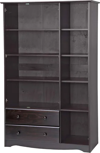 Vista 3 de Palace Imports Grand, Familia, Armario Flexible Estante Opcional 5656, Java. 4 Pasadores De Metal Incluidos