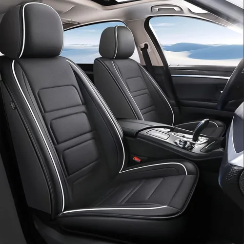 Vista 17 de TTX LIGHTING 2 fundas de asiento delantero para Chevy Bolt EV 2017-2024 2025, fundas de asiento de piel sintética compatibles con bolsa de aire