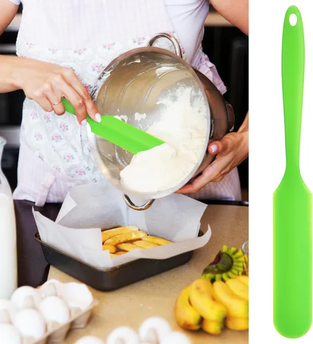 Vista 6 de SEWACC Thick Food-grade Silicone Jar Spatula Dual-sided Scraper for Baking Mixing Sourdough Heat-resistant Kitchen Tool for Cooking and Salad