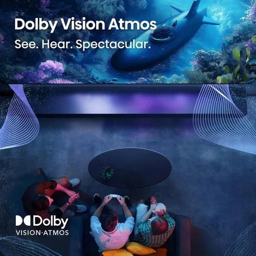 Vista 7 de Hisense 43" Serie E6 Cinema Hi-QLED 4K UHD Smart Fire TV (43E6QF, modelo 2025) - Sensor de luz AI, Dolby Vision · Atmos, control remoto por voz