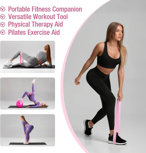 Vista 5 de ASIEIT 13 PCS Pilates Kit for Women, Home Pilates Equipment with 5 Resistance Bands, 14'' Magic Circle, Pilates Ball and Ring, Compact Workout Set