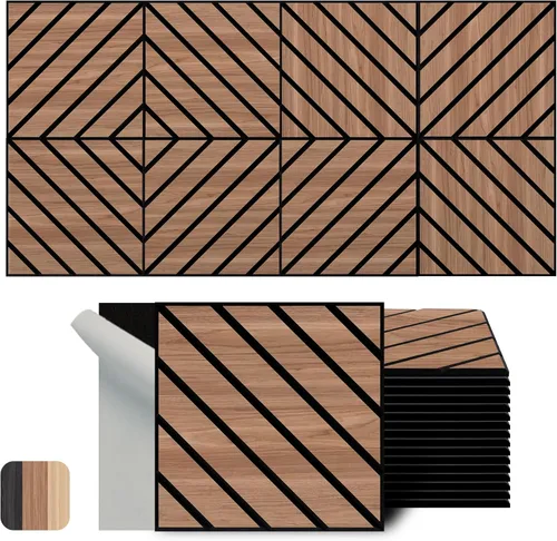 Vista 19 de WoveN SounD Paneles de pared acústicos de ladrillo, visuales sin costuras, alta densidad, decoración de pared a prueba de sonido, azulejos de pared