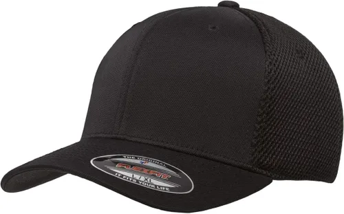 Vista 49 de Flexfit - Gorra ajustable de malla elástica en dos tonos Negro