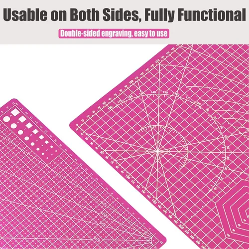 Vista 3 de Alfombrilla de Costura Autorreparable, Kit de Cuchillo de Manualidades de Tallado de Precisión Exacto para Trabajo de Arte DIY, Corte, Hobby, Rosa