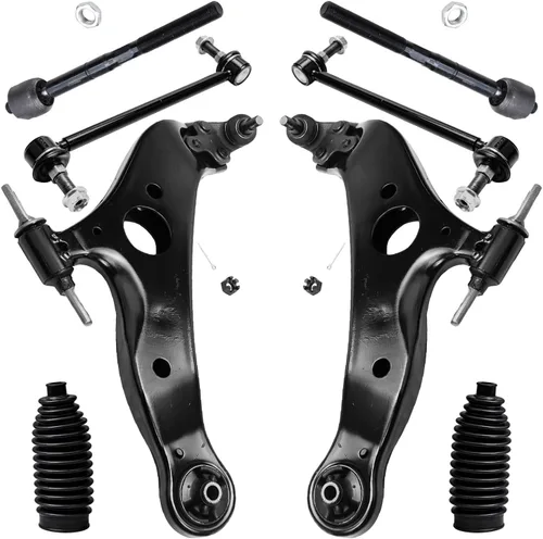 Vista 93 de Detroit Axle - Kit de 8 piezas para Chevy GMC Silverado Sierra Suburban 1500 Yukon Cadillac Escalade 2 brazos de control superior, 2 barras
