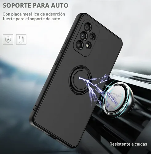 Vista 5 de Funda para Samsung Galaxy A16 4G / 5G con protector de pantalla (paquete de 2) y protector de lente de cámara [2 paquetes], funda magnética