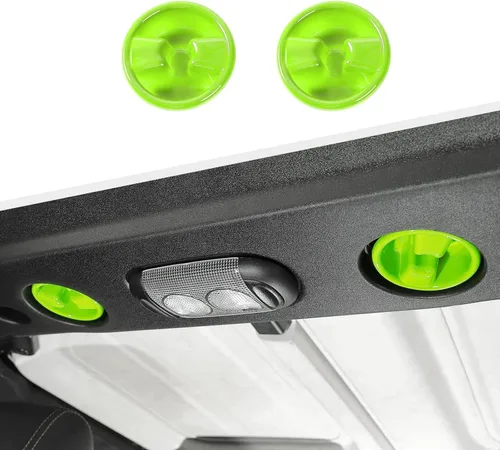Vista 15 de Cubierta decorativa de tornillo para perilla de montaje en techo para Jeep Wrangler JK JKU 2/4 puertas 2007-2018, accesorios interiores (azul)