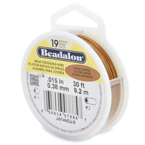 Vista 11 de Beadalon - Alambre para collar de cuentas de acero inoxidable (19 hilos, 0,25 mm, brillante, 31 m)