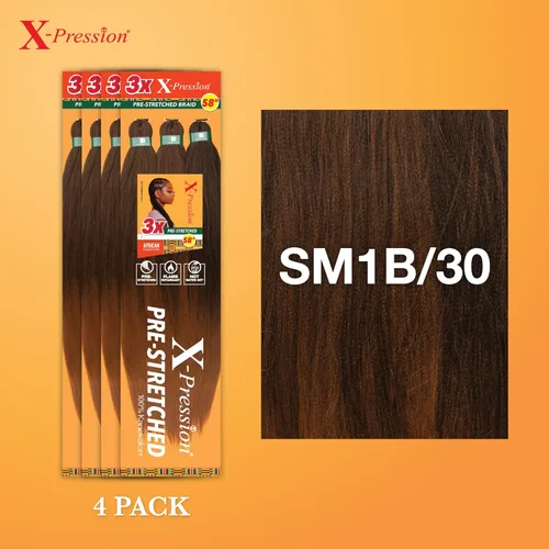 Vista 158 de Sensationnel X-Pression - Trenzas prestiradas, 3 unidades, 58 pulgadas, paquete de 1 unidad, 1B