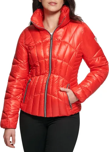 GUESS Chaqueta acolchada de peso medio para mujer