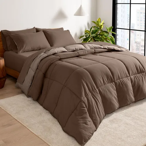 Vista 28 de Bare Home - Juego de edredón reversible en una bolsa y juego de sábanas - Individual - Alternativa al plumón - Suave - Juego de ropa de cama