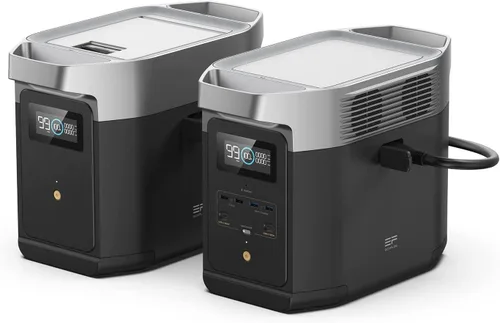 Vista 10 de EF ECOFLOW - Estación de energía portátil DELTA 2, batería de 1024 Wh LiFePO4 (LFP), salida de 1800 W AC/100 W USB-C, panel solar opcional