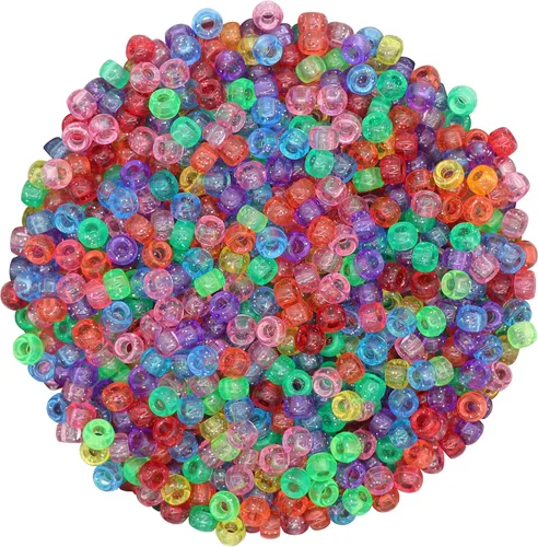 Vista 32 de Cuentas de pony negras para pulseras de amistad, fiesta de vacaciones, plástico, 1000 piezas, cuentas de Halloween para hacer joyas, pulseras DIY