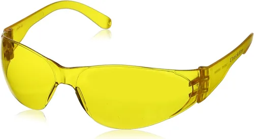 MCR Safety CL114 Checklite Gafas de seguridad de lentes ámbar de policarbonato con patillas de espátula