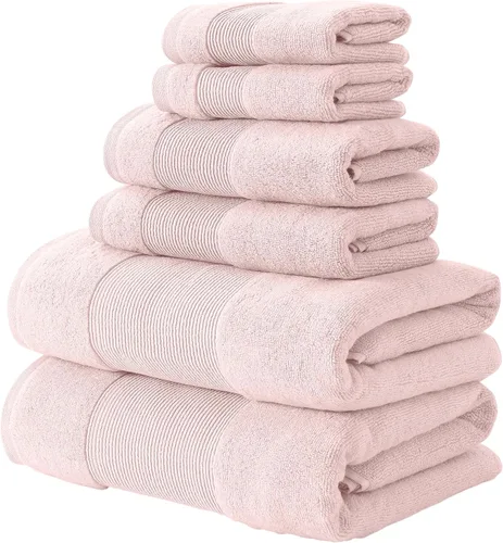 Vista 28 de Modern Threads Juego de 2 Piezas de Sábanas de Baño Extragrandes Air Cloud de Algodón Peinado, Azul