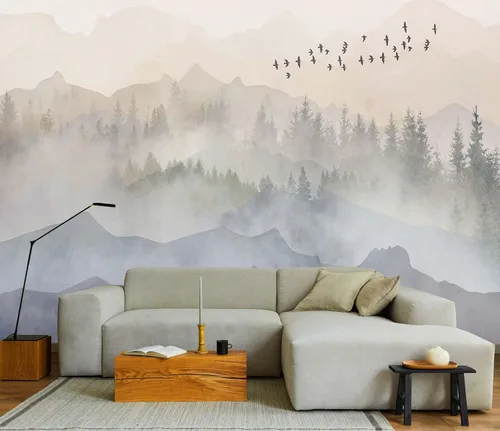 Vista 15 de Papel tapiz de bosque tropical con mural de pared de palmeras para dormitorio, sala de estar (no autoadhesivo)