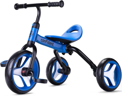 YGJT Triciclo 4 en 1 para niños pequeños de 2 a 5 años, triciclos plegables para niños pequeños con asiento ajustable y pedal extraíble, juguetes de