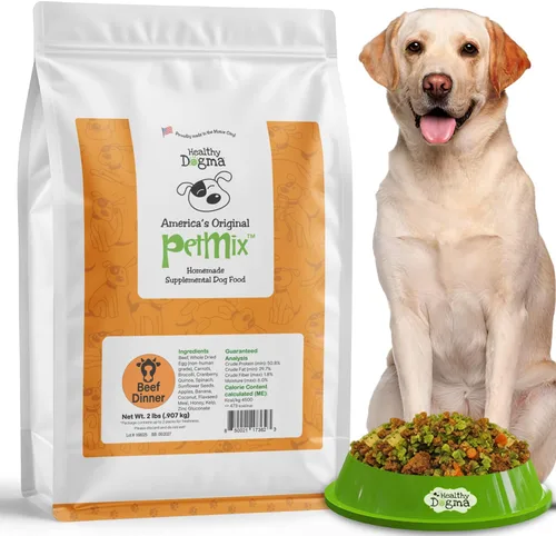 Healthy Dogma - PetMix Alimento deshidratado para perros - Cena de carne - Alimentos crudos - Sin gluten, ingredientes limpios - Sin conservantes,