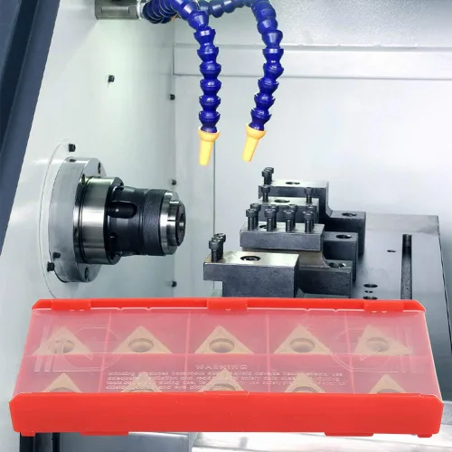 Vista 6 de KENANLAN 10 Uds TCMT 16T304 Triangular Tungsteno Acero Carburo Hoja Inserción CNC Herramienta de Torneado, Insertos de Carburo de Torno de Metal