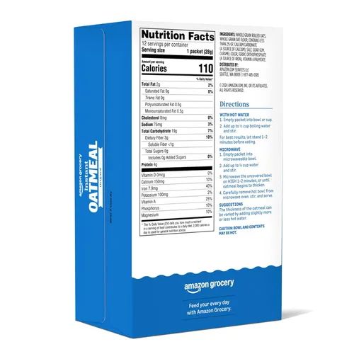 Vista 2 de Marca Yaxa – Happy Belly Avena instantánea, original, 11.85 onzas (paquete de 1)