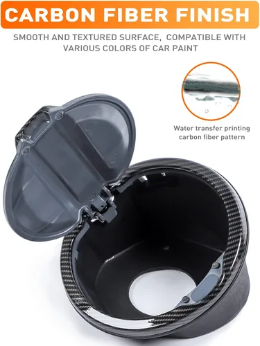 Vista 3 de Savadicar Cubierta de tapa de gasolina, puerta de tanque de llenado de combustible compatible con Jeep Wrangler JL JLU 2018-2025 4xe 2 y 4 puertas