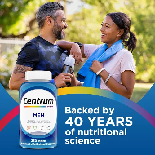 Vista 10 de Centrum Multivitamínico para hombres, suplemento multivitamínico/multimineral con vitamina D3, vitaminas B y antioxidantes, sin gluten, ingredientes