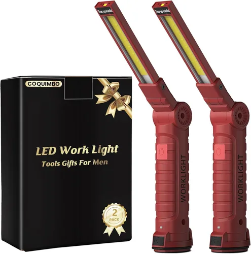 Coquimbo Herramientas de regalo para hombres, papá, marido, luz LED recargable, accesorios para parrilla, linterna magnética con gancho para colgar,