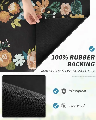 Vista 4 de AMOAMI Tapete de café absorbente con parte trasera de goma para secar platos para encimera de cocina, accesorios de bar para debajo de la cafetera