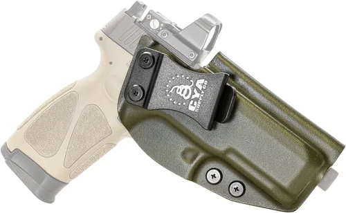Vista 111 de CYA Supply Co. Funda para llevar armas dentro del cinturón, lista para ópticos (verde OD) IWB, para llevar armas ocultas, dentro de la cintura