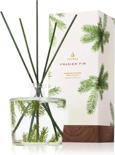 Vista 9 de Set de difusor de varillas de abeto Frasier de Thymes – Incluye varillas, aceite de fragancia y botella de vidrio esmerilado – Difusor de aceite