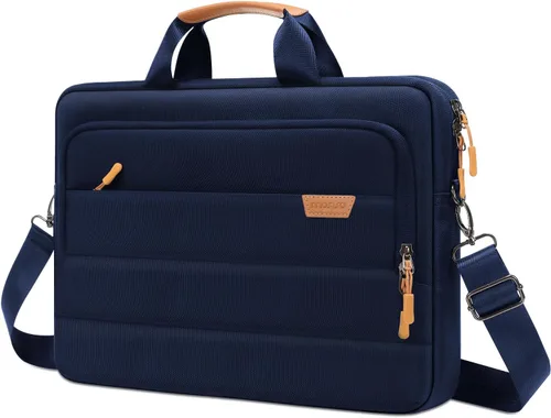 Vista 8 de MOSISO Laptop Shoulder Messenger Bag, Computer Bag, Briefcase with Front Rectangle&Horizontal Pockets&Belt