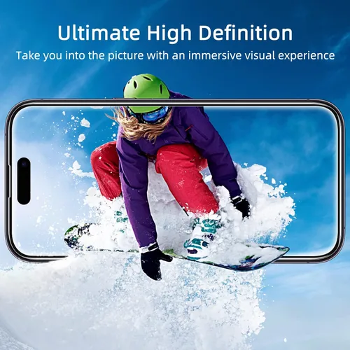 Vista 63 de ruwa Protector de pantalla de privacidad para iPhone 13/13 Pro/14/16e [paquete de 2] [6.1 pulgadas] Película de vidrio templado con marco de fácil